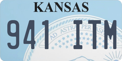 KS license plate 941ITM