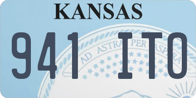 KS license plate 941ITO