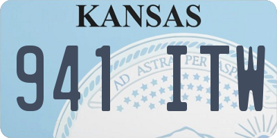 KS license plate 941ITW