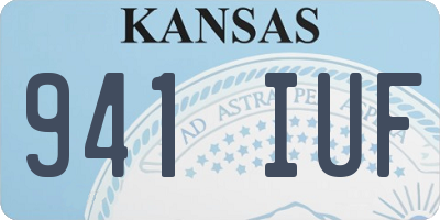 KS license plate 941IUF