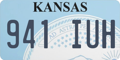 KS license plate 941IUH