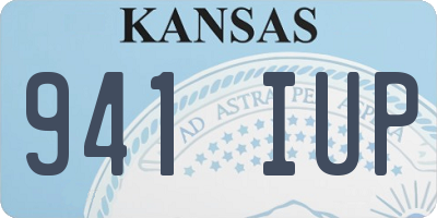 KS license plate 941IUP