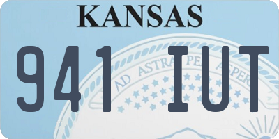 KS license plate 941IUT
