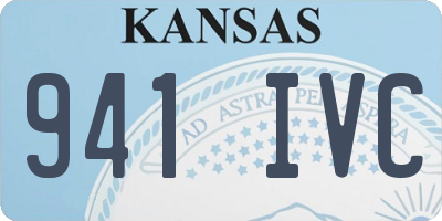 KS license plate 941IVC