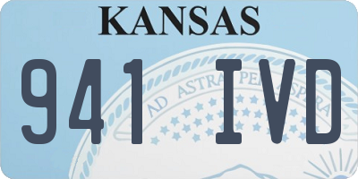 KS license plate 941IVD