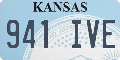 KS license plate 941IVE