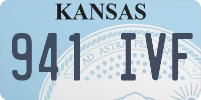KS license plate 941IVF