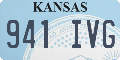 KS license plate 941IVG