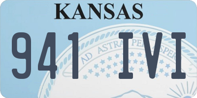 KS license plate 941IVI