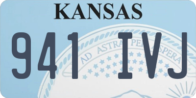 KS license plate 941IVJ