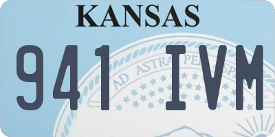 KS license plate 941IVM