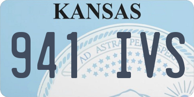 KS license plate 941IVS