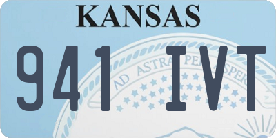 KS license plate 941IVT