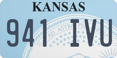 KS license plate 941IVU