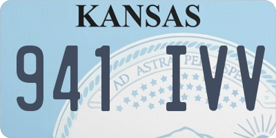 KS license plate 941IVV