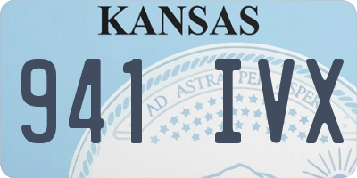 KS license plate 941IVX