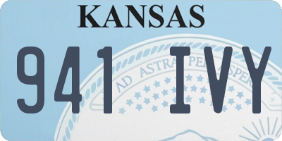 KS license plate 941IVY