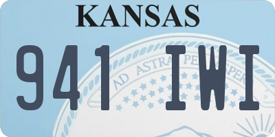 KS license plate 941IWI