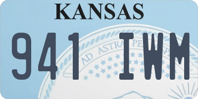KS license plate 941IWM
