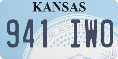 KS license plate 941IWO