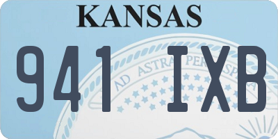 KS license plate 941IXB
