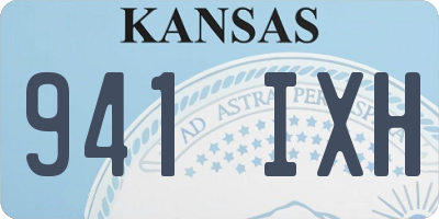 KS license plate 941IXH