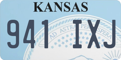 KS license plate 941IXJ