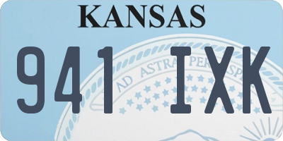 KS license plate 941IXK