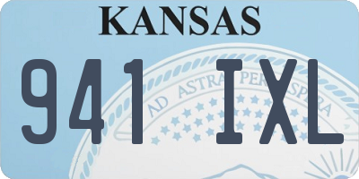 KS license plate 941IXL