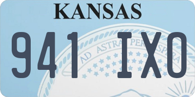 KS license plate 941IXO