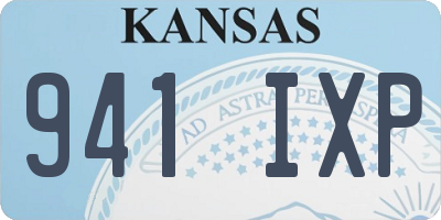 KS license plate 941IXP
