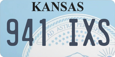 KS license plate 941IXS