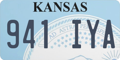 KS license plate 941IYA
