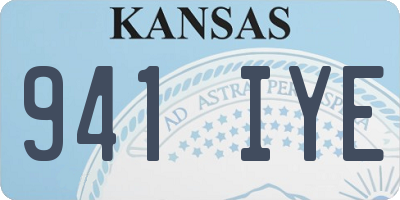 KS license plate 941IYE