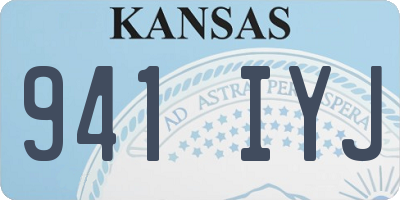 KS license plate 941IYJ