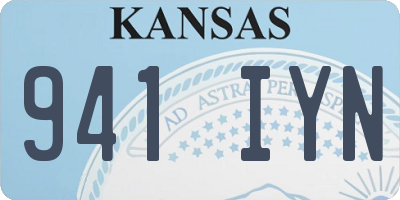 KS license plate 941IYN