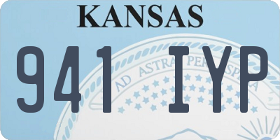 KS license plate 941IYP