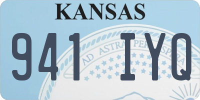 KS license plate 941IYQ