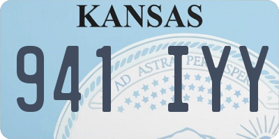 KS license plate 941IYY