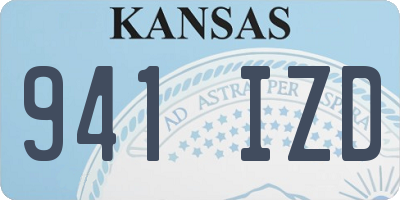 KS license plate 941IZD