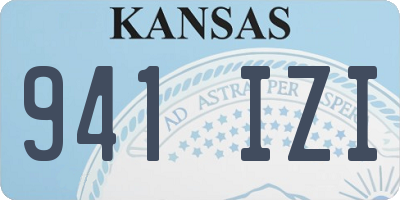 KS license plate 941IZI