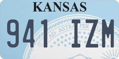 KS license plate 941IZM