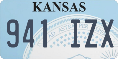 KS license plate 941IZX