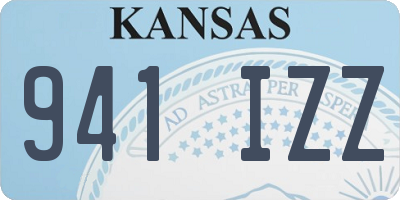 KS license plate 941IZZ