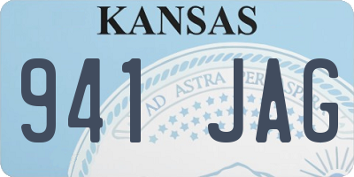 KS license plate 941JAG