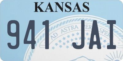 KS license plate 941JAI