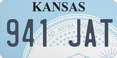 KS license plate 941JAT