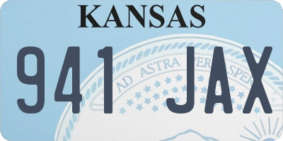 KS license plate 941JAX