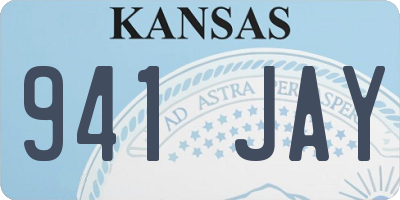 KS license plate 941JAY