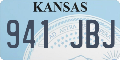 KS license plate 941JBJ